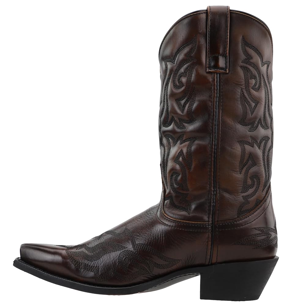 Dan Post Mens Hawk Embroidered Snip Toe Casual Boots Mid Calf - Brown - Size 9.5 D