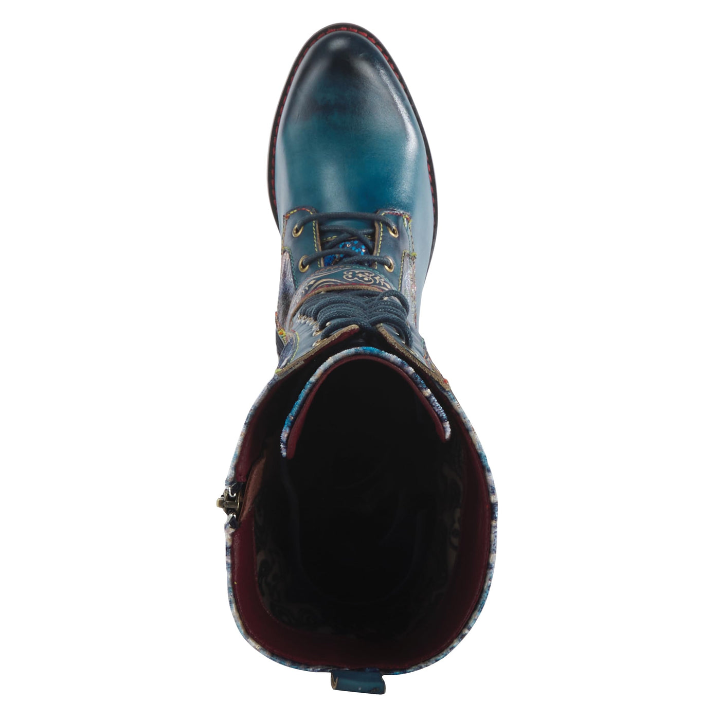 Spring Step L'Artiste Women's Vaneyck Leather Tall Boot Blue Multi EU 41 / US 9.5-10
