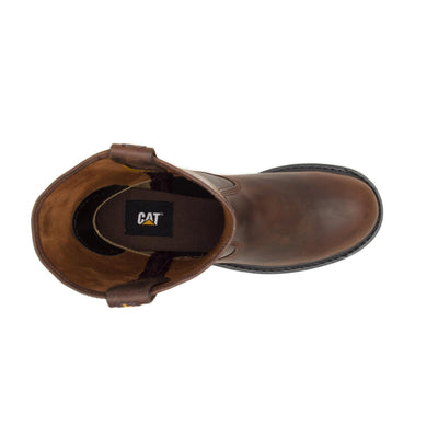 Cat Footwear Men's Revolver Pull-on Soft Toe Work Boot, Brown, 12