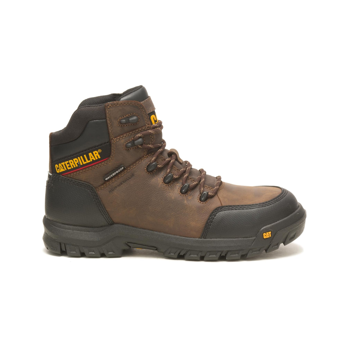 Cat Footwear Men's Resorption Composite Toe Waterproof Industrial Boot, Seal Brown, 10.5