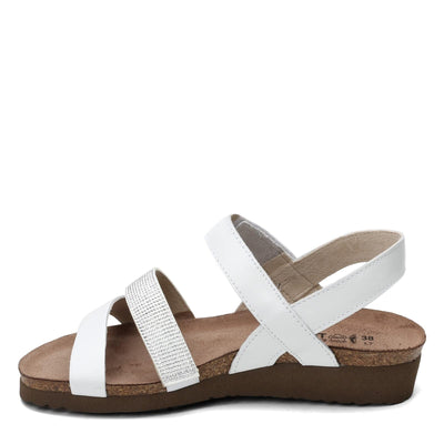 NAOT Women Krista Backstrap Sandal White/Silver Combo 7-7.5 N US