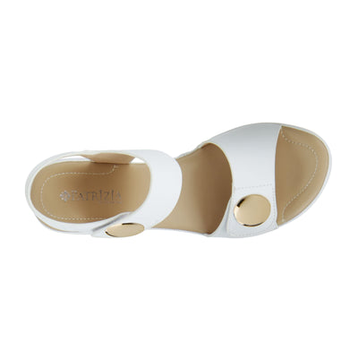 PATRIZIA Spring Step Dade Sandals for Women - Ladies Casual Platform Sandal with Hook and Loop - Slip-On Womens Sandals for Any Event - White EU 42 / US 10.5-11