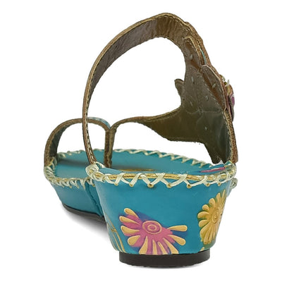Spring Step L`Artiste Women's Santorini Slide Sandal Turquoise EU 42 / US 10.5-11