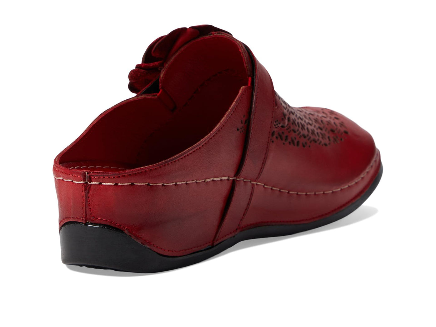 Spring Step Women's Lilybean Leather Clog Red EU 37 / US 6.5-7