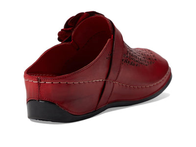 Spring Step Women's Lilybean Leather Clog Red EU 37 / US 6.5-7