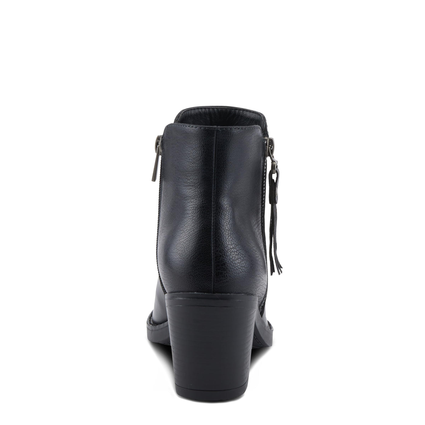 PATRIZIA Women's ALRK Heeled Booties with Fringe Tassels, Zipper Closure, and Western-Inspired Design Black EU 38/ US 7.5-8