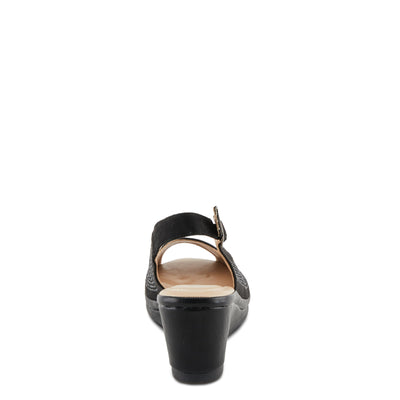 PATRIZIA Women's ADRIELLA Slingback Wedge Sandals Black EU 41 / US 9.5-10
