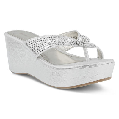 PATRIZIA Women's Luscious Platform Sandal,Silver Manmade,EU 40 M