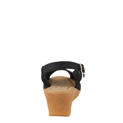 Spring Step Women's Footsie Slide Sandal Black Nubuck EU 36 / US 5.5-6