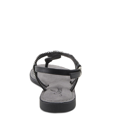 Azura Women's Cartwheel Gladiator Flat Sandal with Jewels and Crystals