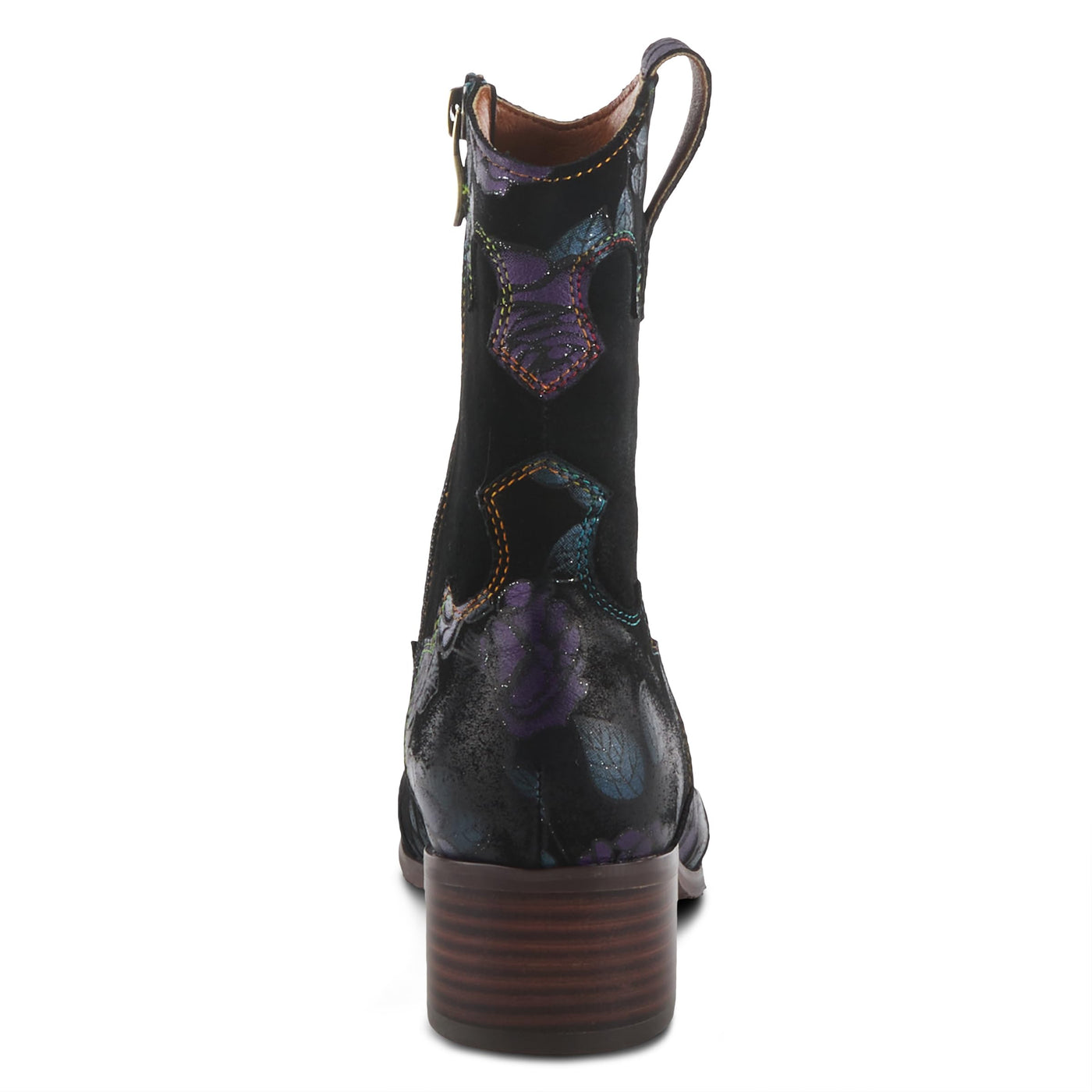 L'Artiste by Spring Step Women's Lady Luck Western Boot, Purple Multi Suede, 8.5