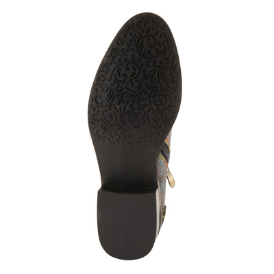 Spring Step L'Artiste Georgiana-Scope Booties for Women - Ankle Boots with Zipper Closure - Hand-Painted Ladies Boots for Outdoor - Olive Multi EU 40 / US 9