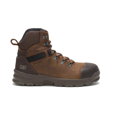 Caterpillar Men's Accomplice Steel Toe Waterproof Construction Boot, Real Brown, 8