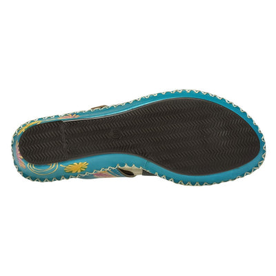 Spring Step L`Artiste Women's Santorini Slide Sandal Turquoise EU 42 / US 10.5-11