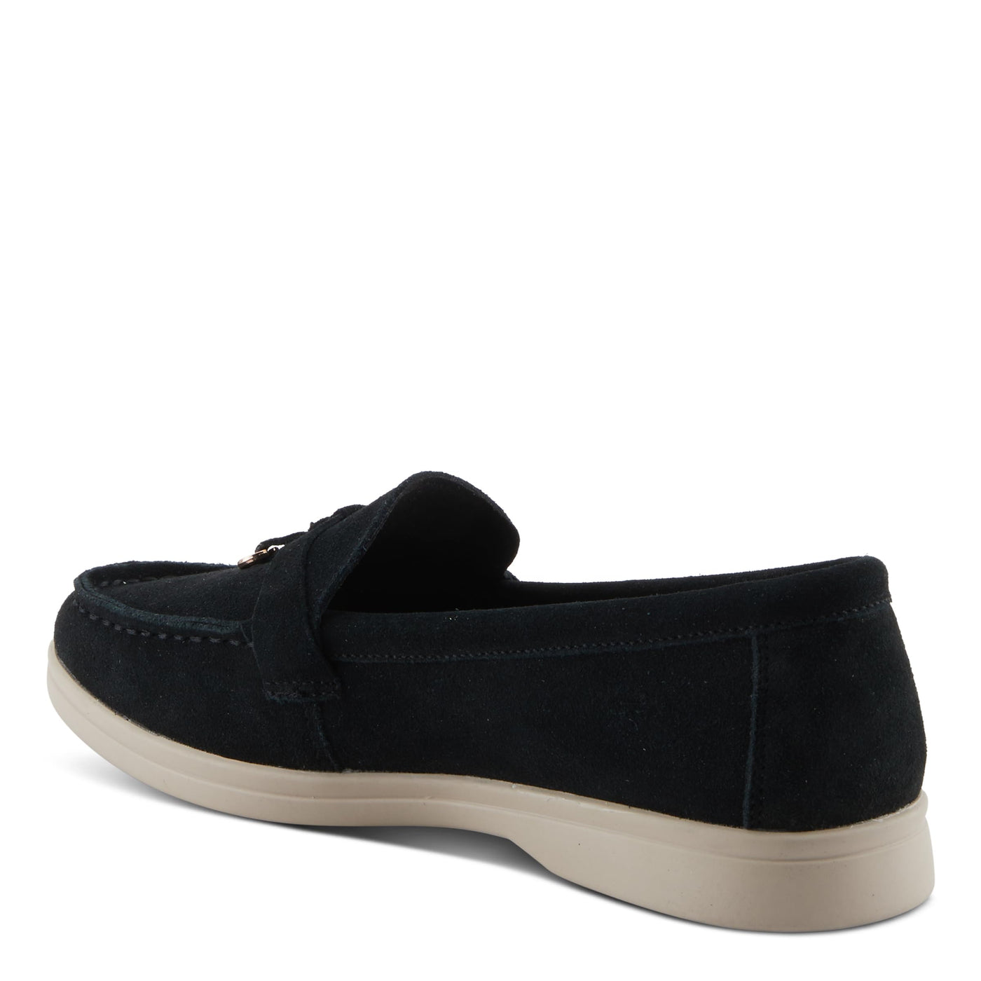 PATRIZIA Women's ISMENE Slip-On Suede Loafers - Almond Toe, Decorative Tassel, Luxurious Comfort Black EU 38 / US 7.5-8