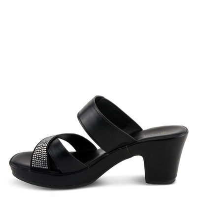 PATRIZIA Women's SCALAN Crystal-Adoed Slide Sandals Black EU 41 / US 9.5-10