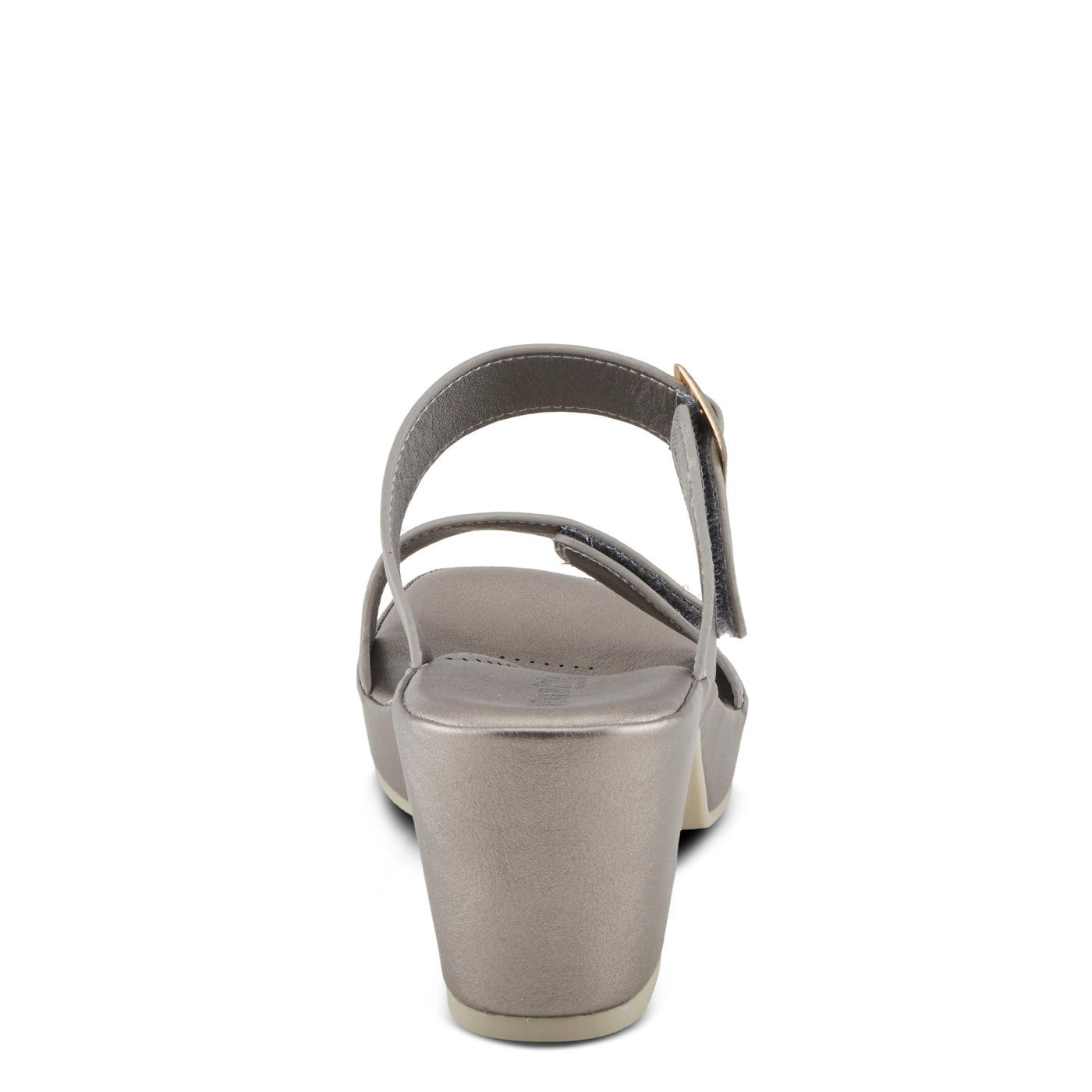PATRIZIA Women's SANCIA Two Strap Slide Heeled Sandals Pewter EU 38 / US 7.5-8