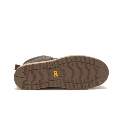 Cat Footwear Calibrate Steel Toe Construction Boot, Mens Leather Brown, 12 Wide