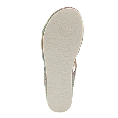 L�Artiste by Spring Step Women's Sumacah-bm Slide Sandal, Black/Multi, 38 EU/7.5-8 M US