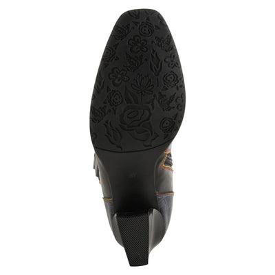 Spring Step L'Artiste Women's Happytime Leather Bootie Black Multi EU 37 / US 6.5-7