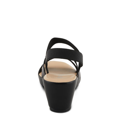 PATRIZIA Women's MARZULA Multi Strap Slingback Heeled Sandals Black EU 37 / US 6.5-7