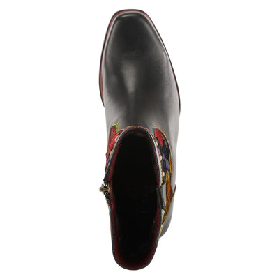 Spring Step L'Artiste Women's Happytime Leather Bootie Black Multi EU 41 / US 9.5-10