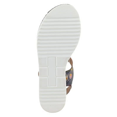 Spring Step L'Artiste Women's Laga Slide Sandal Navy Multi EU 38 / US 7.5-8