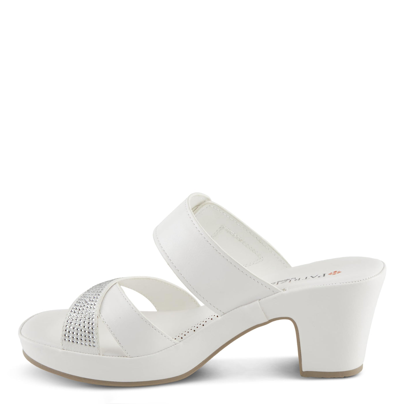 PATRIZIA Women's SCALAN Crystal-Adoed Slide Sandals White EU 42 / US 10.5-11