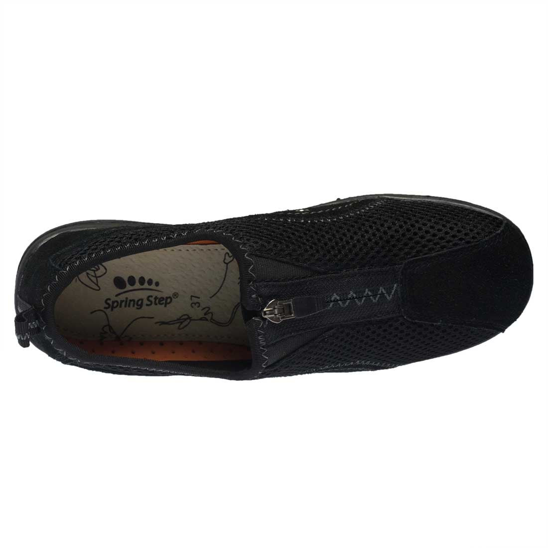 Spring Step Women's Racer Shoe, Black, 38 Medium EU (US 7.5-8 US)