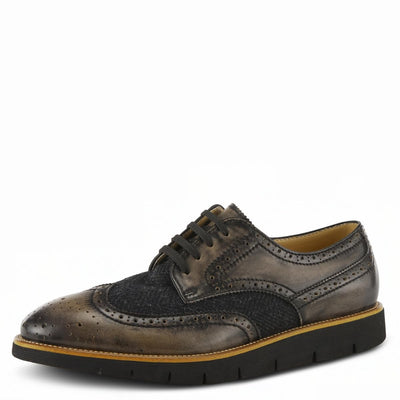 Spring Step L'Artiste Beaufort Oxford Shoes for Men - Leather Shoes with Lace-Up Closure - Mens Shoes for Casual Outdoor Walking - Black EU 44 / US 10.5-11
