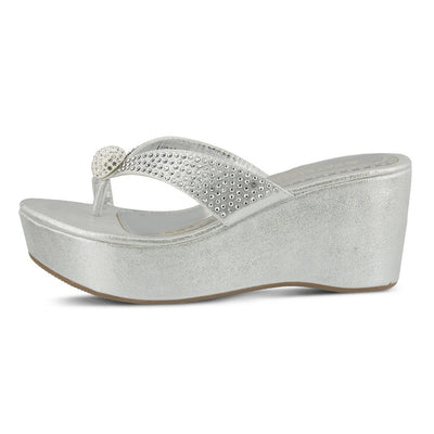 PATRIZIA Women's Luscious Platform Sandal,Silver Manmade,EU 40 M