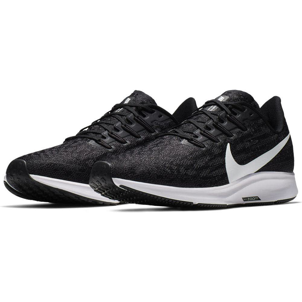 Nike Men's Air Zoom Pegasus 36 Running Shoes (Black/White-Thunder Grey, 10.5)