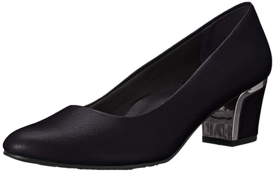 Soft Style womens Deanna Pump, Black Cross Hatch Patent, 8 US