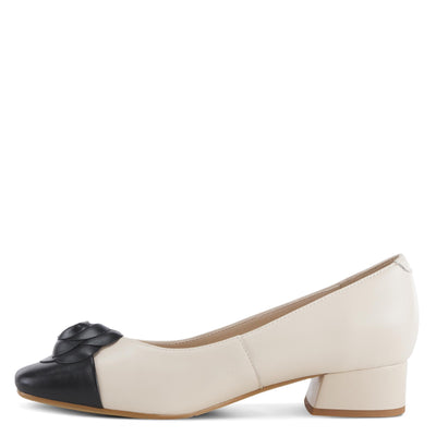 Azura Women's Angelinite Leather Heeled Shoe Beige Multi EU 39 / US 8.5