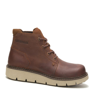 CAT Footwear Covert Mid Waterproof Fashion Boot, Mens Leather Brown, 13