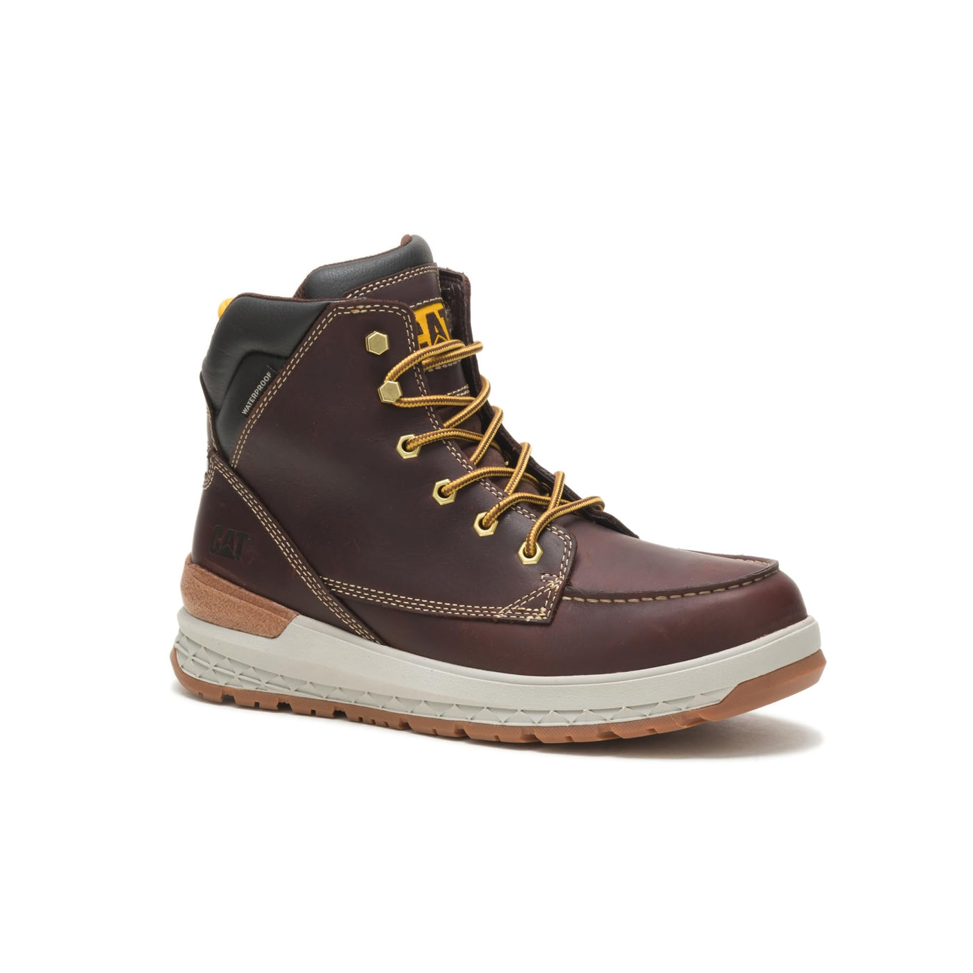 CAT Footwear Men's Waterproof Construction Boot, Impact Wp Friar Brown, 13 Wide
