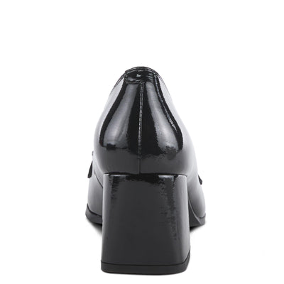 Azura Women's Luzish Leather Heeled Shoe Black Patent EU 40 / US 9