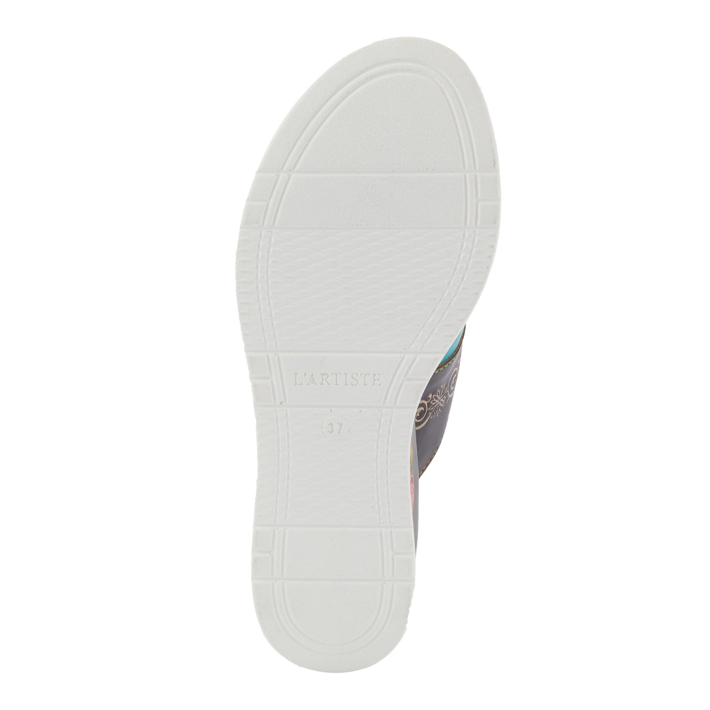 Spring Step L'Artiste Women's CALIGAL Hand-Painted Lightweight Platform Wedges Navy Multi EU 39 / US 8.5