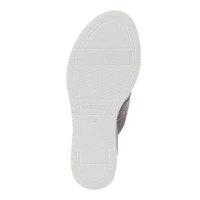 Spring Step L'Artiste Women's CALIGAL Hand-Painted Lightweight Platform Wedges Navy Multi EU 39 / US 8.5