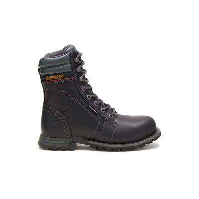 Cat Footwear Women's Echo Waterproof Steel Toe Work Boot, Black, 5
