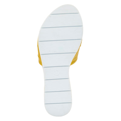 Spring Step Women's Lavona Sandal, Yellow, 7.5-8