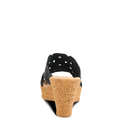 Spring Step Women's Flamyo Slide Sandal Black Nubuck EU 37 / US 6.5-7