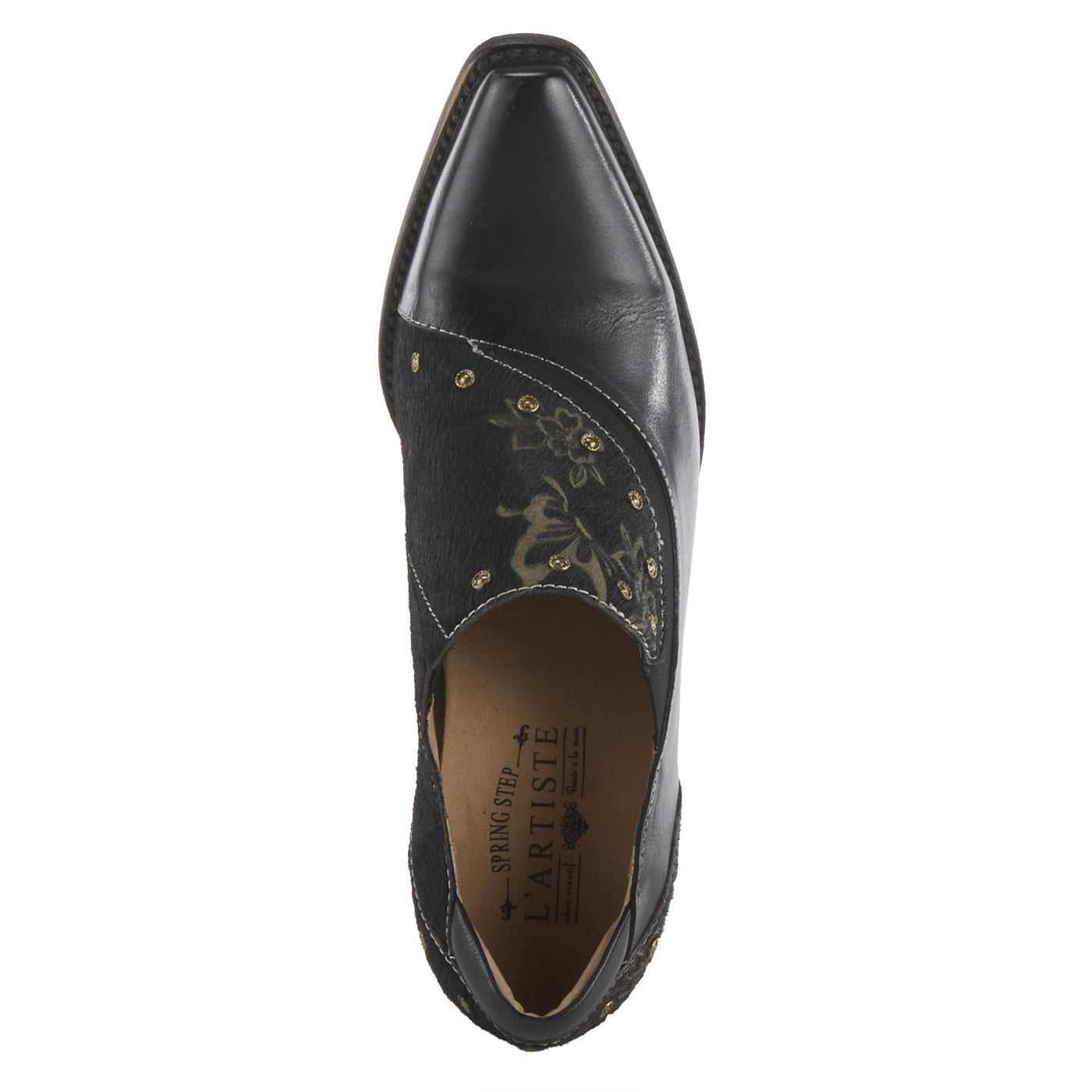 Spring Step L'Artiste Women's Empowerite Hair-On-Hide Shootie Black EU 37 / US 6.5-7