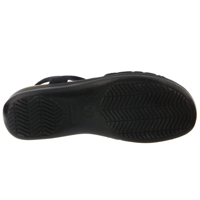 Spring Step Women's Nyaman Sandal, Black, 5.5-6