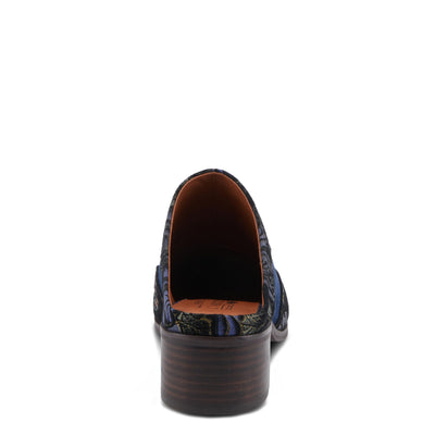 Spring Step L'Artiste Ladyslide-Shine Women's Floral Glitter Slide - Bold Western-Glam Style, Comfortable Statement Shoes Navy Multi EU 40 / US 9