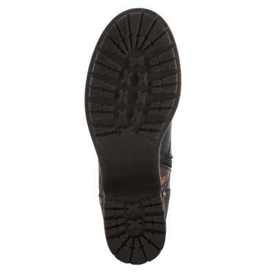 L'Artiste by Spring Step Marty Met Hand Painted Metallic Floral Ankle Boots for Women | Shoes for Women with Arch Support and Flexible Sole