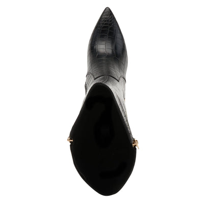 PATRIZIA Women's Wowie Boots Black Croco EU 42 / US 10.5-11