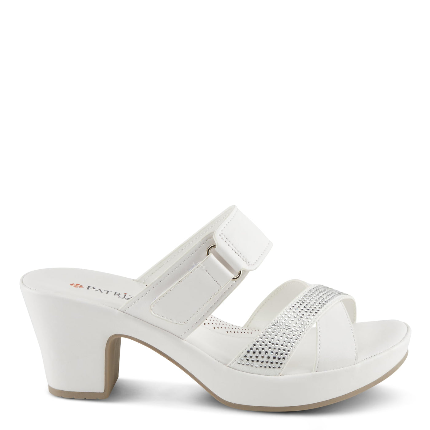 PATRIZIA Women's SCALAN Crystal-Adoed Slide Sandals White EU 42 / US 10.5-11