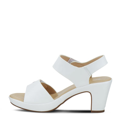 PATRIZIA Spring Step Dade Sandals for Women - Ladies Casual Platform Sandal with Hook and Loop - Slip-On Womens Sandals for Any Event - White EU 42 / US 10.5-11