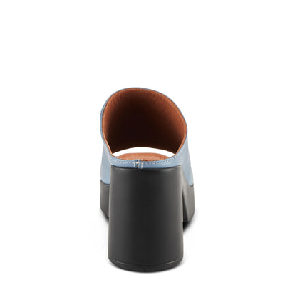 Spring Step NIKAYON Women's Blocked Heeled Mules with Genuine Leather Upper